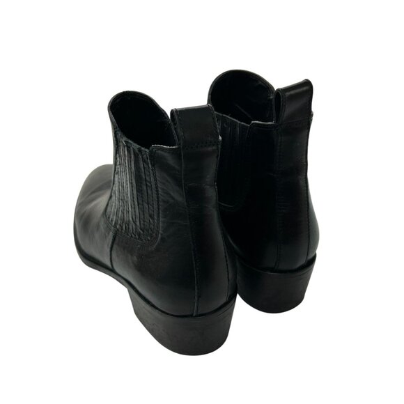 LAVORAZIONE ARTIGIANA Womens Black Leather Chelsea Boots Size 9 Made In Italy - Picture 9 of 12